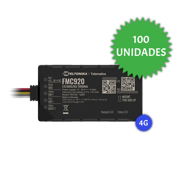 100 UNIDADES RASTREADOR GPS TELTONIKA FMC920 4G