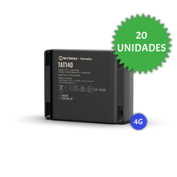 20 UNIDADES RASTREADOR GPS TELTONIKA TAT140 4G
