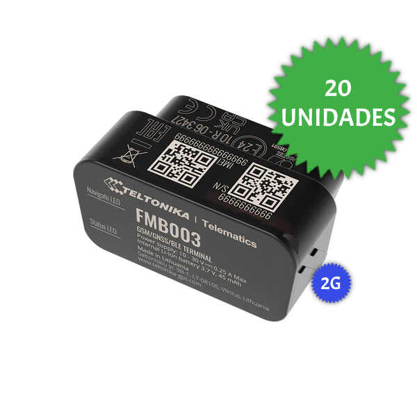 20 UNIDADES RASTREADOR GPS TELTONIKA FMB003 2G